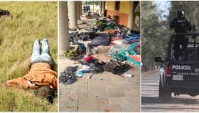 Fotos del lugar donde fueron abatidas 43 personas en Tanhuato