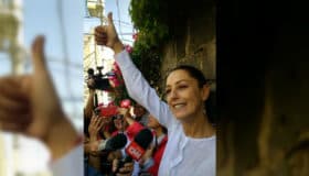 Claudia Sheinbaum vota por la escritora Elena Poniatowska en la CDMX