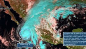 Huracán "Willa" y tormenta "Vicente" impactarían de manera simultánea el territorio nacional