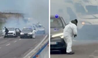 Video | Espectacular asalto con explosiones y tiroteos a camión blindado en Italia