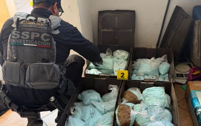 Incautan 120 kg de fentanilo en Mexicali; equivalen a 4 millones de dosis