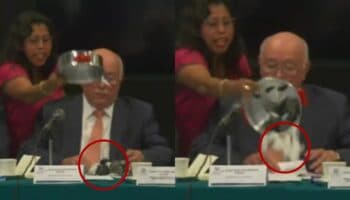 Video | '¡Destape la cloaca!', diputada lanza ratas de plástico a titular de la ASF