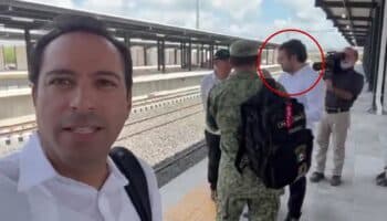 AMLO supervisa nuevamente el Tren Maya, ahora acompañado de su hijo Andrés