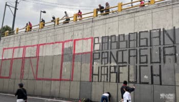 Aparecen pintas contra García Harfuch en marcha del 2 octubre