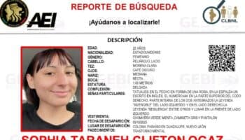 ¿La has visto? Desaparece joven estadounidense de 22 años en Guadalupe, Nuevo León