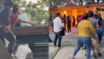 Videos | Encapuchados vandalizan CCH Azcapotzalco y queman la dirección