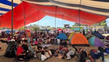Video | Caravana migrante avanza con mil personas y llega a Tapanatepec, Oaxaca