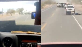 Videos | Familia queda en medio de enfrentamiento entre policías y hombres armados en Sonora; hay 6 muertos