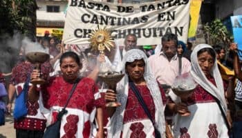 Indígenas protestan contra violencia del narcotráfico en Chiapas