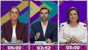 El INE explica qué pasó con los relojes durante el primer debate presidencial