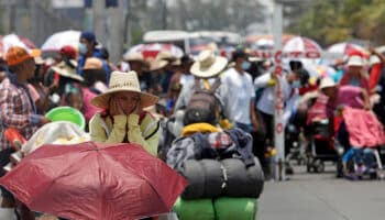 Caravana de 600 migrantes llegó a Puebla