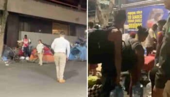 Videos | INM y GN desalojan campamento de migrantes en Plaza Giordano Bruno