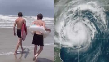 Surfistas y nadadores quieren meterse al mar mientras Beryl se acerca | Video