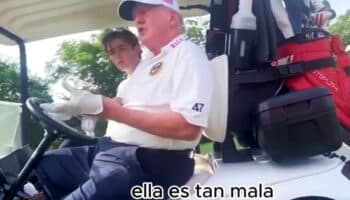 Filtran video de Trump; dice que Biden es 'un viejo montón de basura'