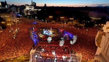 Celebran miles la Euro de España en Madrid