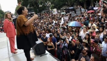 Ministras Batres y Ortiz encabezan mitin a favor de la reforma judicial | Videos