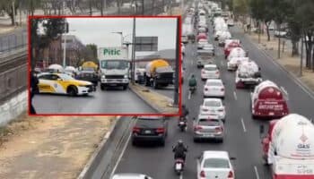 Manifestación de piperos causa bloqueo en la México- Pachuca y congestionamiento en la CDMX