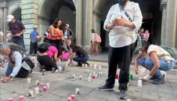 Vigilia y luto en Oaxaca por los desaparecidos de Teuchitlán, Jalisco