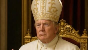 Trump publica foto de él vestido de papa