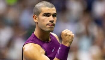 US Open 2025: Libra Carlos Alcaraz la primera ronda | Video