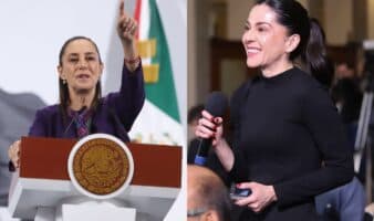 Reaparece Liz Vilchis en las mañaneras, ahora 'haciendo periodismo' | Video