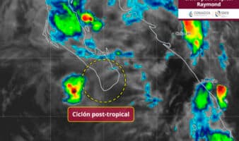'Raymond' toca tierra en Los Cabos y se degrada a ciclón post-tropical