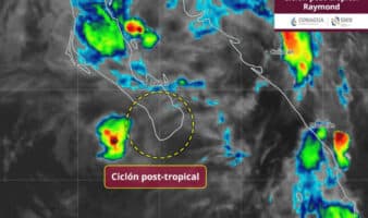 'Raymond' toca tierra en Los Cabos y se degrada a ciclón post-tropical