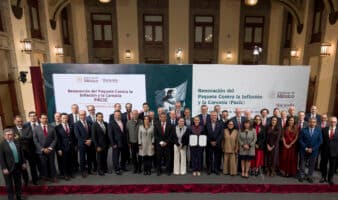 Sheinbaum y empresarios renuevan por tercera vez el Pacic para mantener la canasta básica en 910 pesos