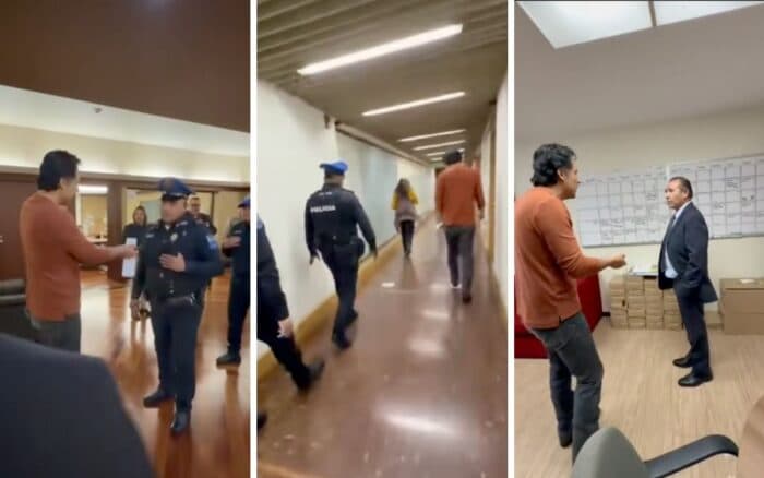 SEP despide a Marx Arriaga; policías intentan desalojarlo