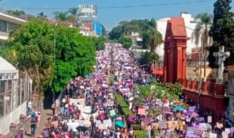 La marcha del 8M en Cuernavaca se convierte en clamor por Kimberly y Karol