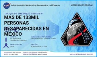 Nombres de desaparecidos en México viajan a la Luna en la misión Artemis II