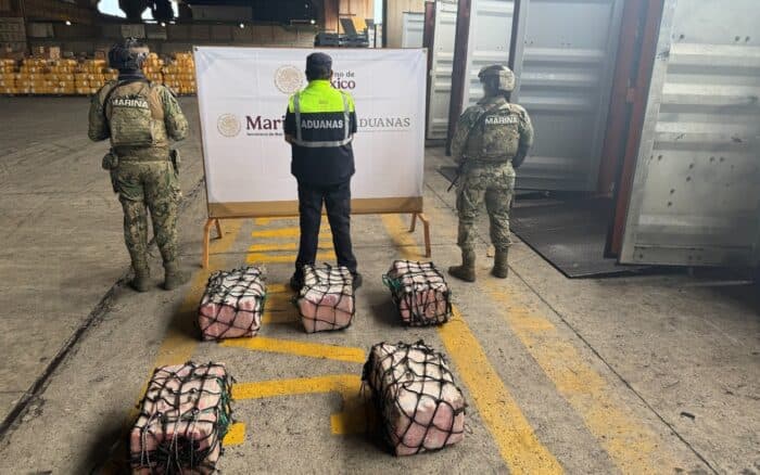 Aseguran 137 kilos de presunta cocaína en puerto de Lázaro Cárdenas; hay cinco detenidos
