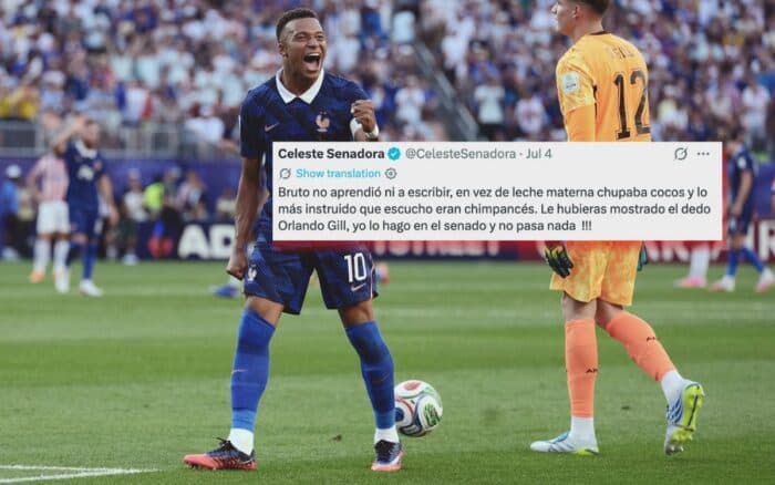 Mbappé tilda de 'despreciable e indigna de su cargo' a senadora paraguaya por dichos racistas