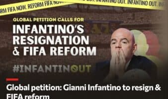 Aficionados de todo el mundo piden la dimisión de Infantino: 'el futbol pertenece a las personas que llenan los estadios'