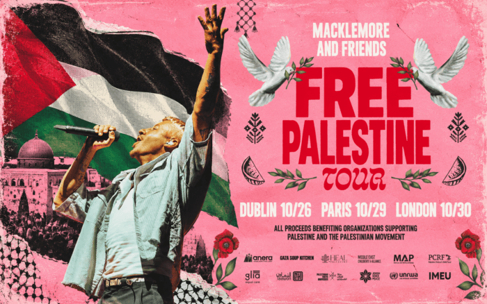 Macklemore anuncia gira propalestina tras tour de Ed Sheeran