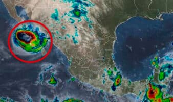 'Polo' se degrada a categoría 1 tras tocar tierra en Baja California Sur