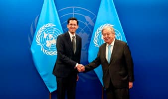 Guterres y Velasco abordan situación geopolítica y defensa del derecho internacional